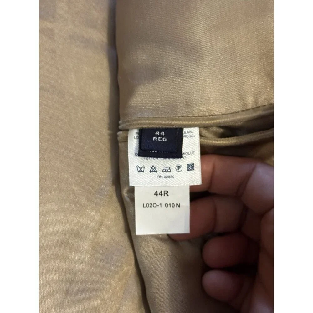 LANDS END Corduroy Jacket Mens 44R Tan Blazer Sport Coat Classic Business Wear